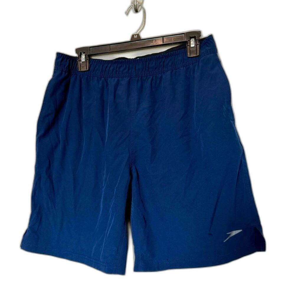 Speedo Men's Navy and Blue Swim Shorts M